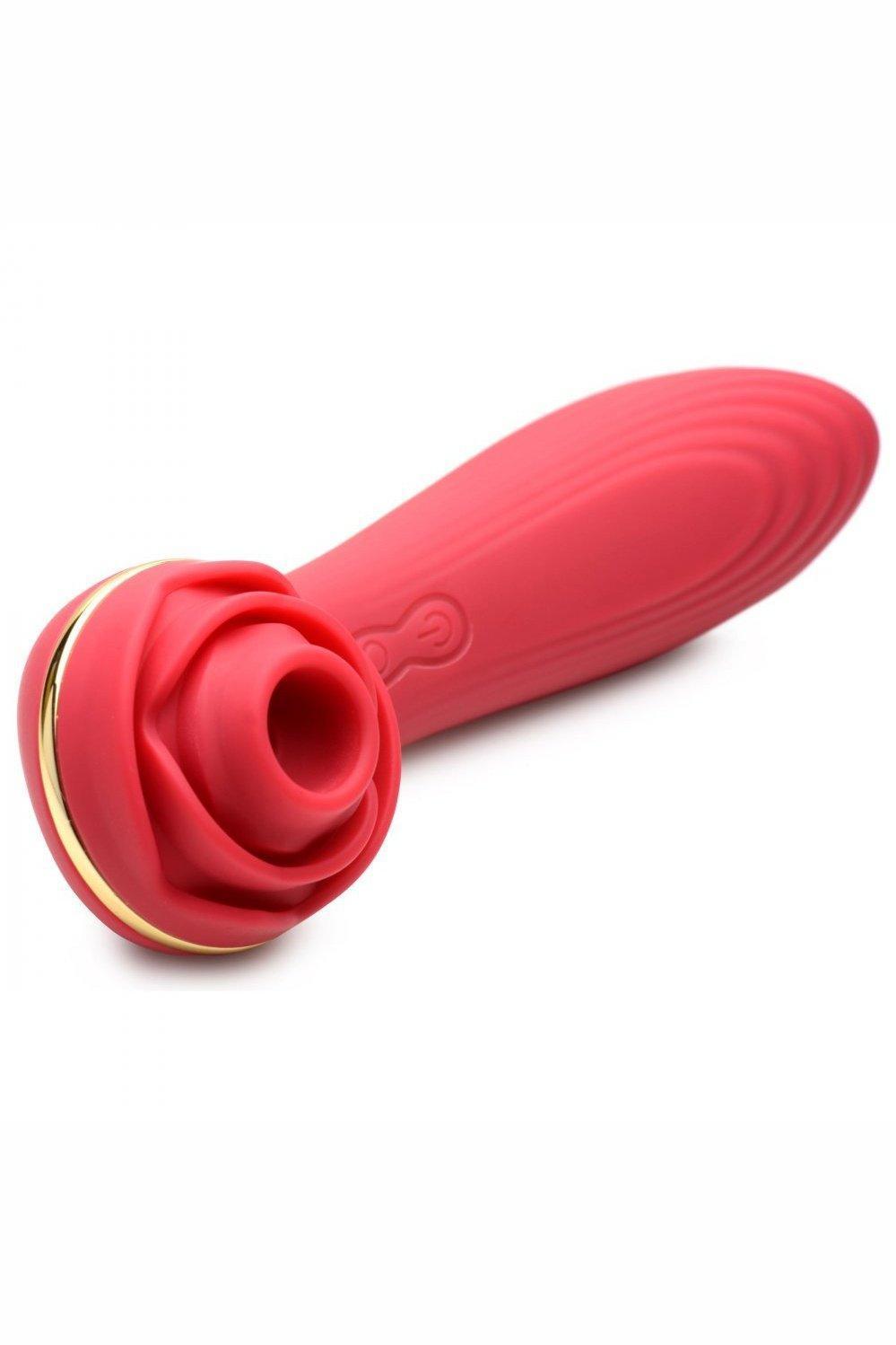 Passion Petals 10X Silicone Suction Rose Vibrator - Red - Sex On the Go