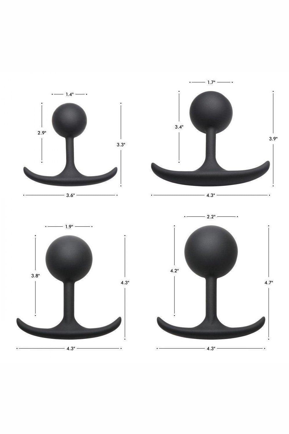 Premium Silicone Weighted Anal Plug -S-XL - Sex On the Go