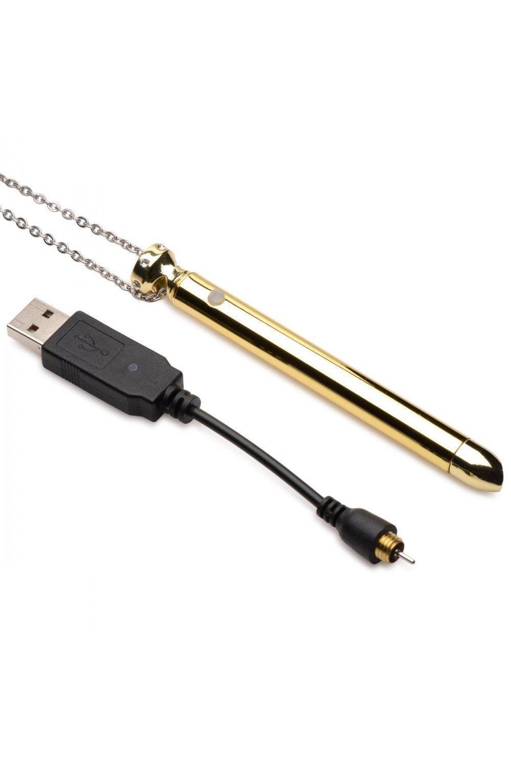 7X Vibrating Necklace - Silver, Rose Gold, Gold - Sex On the Go