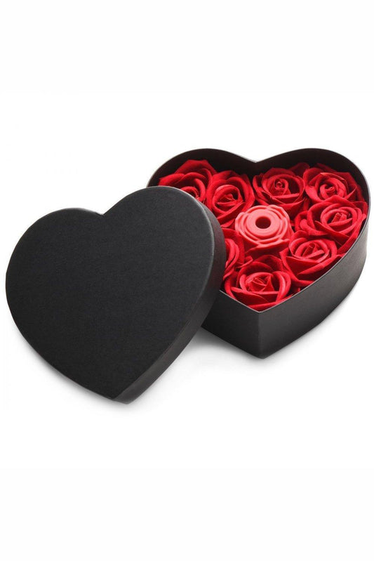 The Rose Lovers Gift Box 10x Clit Suction Rose - Red/white, Red or Pink - Sex On the Go
