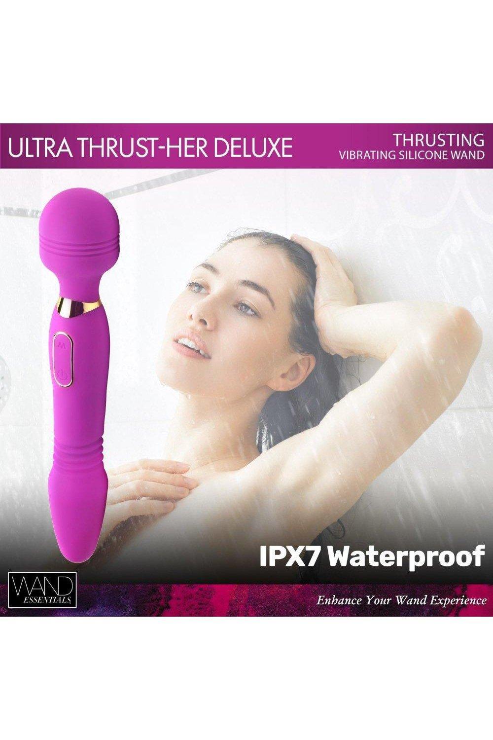 Ultra Thrust-Her Deluxe Thrusting and Vibrating Silicone Wand - Sex On the Go