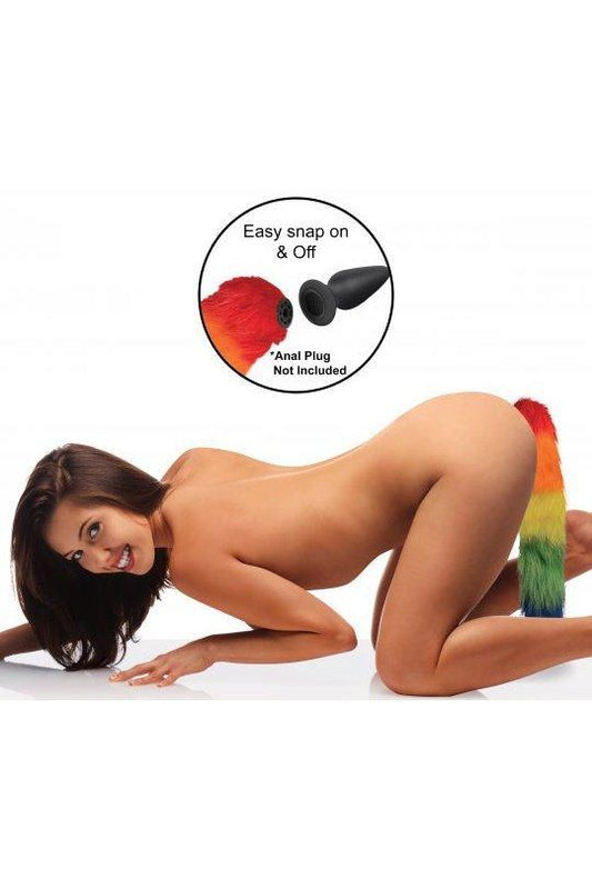 Interchangeable Rainbow Fox Tail - Sex On the Go