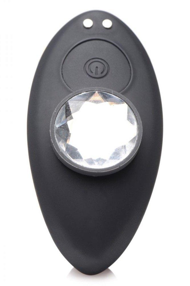 Naughty Knickers Bling Edition Silicone Remote Panty Vibe - Black - Sex On the Go