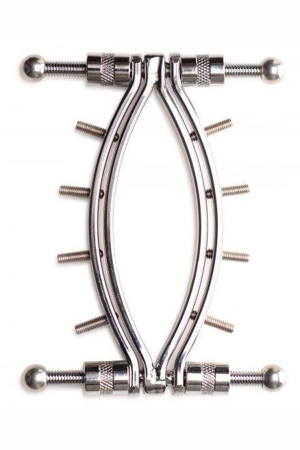 Spread Em Stainless Steel Poker Labia Clamp with Adjustable Pressure Screws - Sex On the Go
