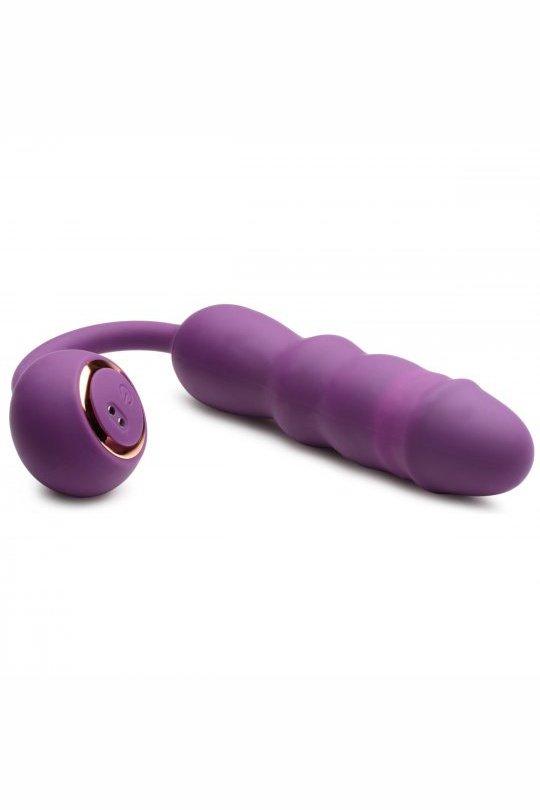 Thrust Thumper Thrusting Silicone Vibrator with Remote - Sex On the Go