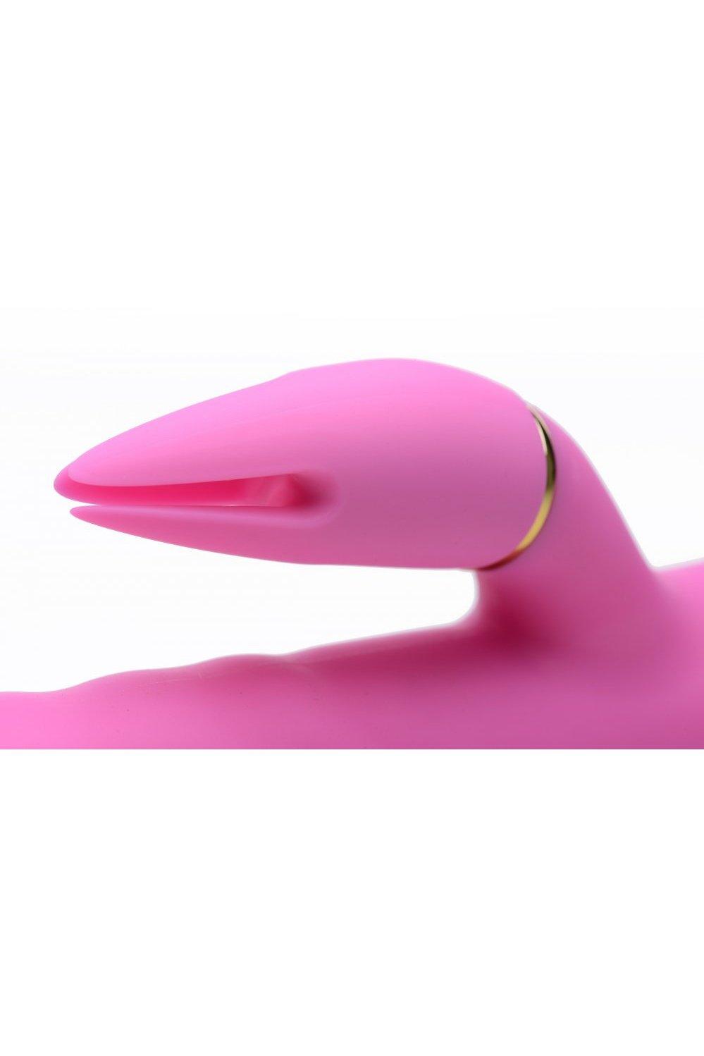 10X Versa-Thrust Vibrating and Thrusting Silicone Rabbit with 3 Attachments - Sex On the Go