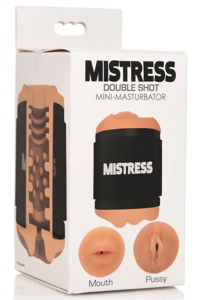 Double Shot Mouth and Pussy Stroker - Medium - Sex On the Go