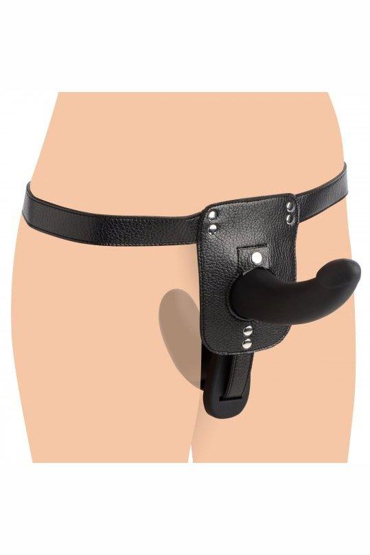 Double Take 10X Double Penetration Vibrating Strap-on Harness - Black - Sex On the Go