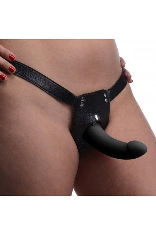 Double Take 10X Double Penetration Vibrating Strap-on Harness - Black - Sex On the Go
