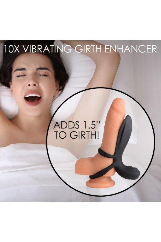 10X Silicone Vibrating Girth Enhancer with Remote Control - Sex On the Go