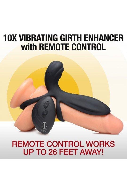 10X Silicone Vibrating Girth Enhancer with Remote Control - Sex On the Go