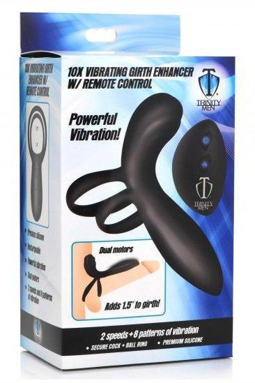 10X Silicone Vibrating Girth Enhancer with Remote Control - Sex On the Go