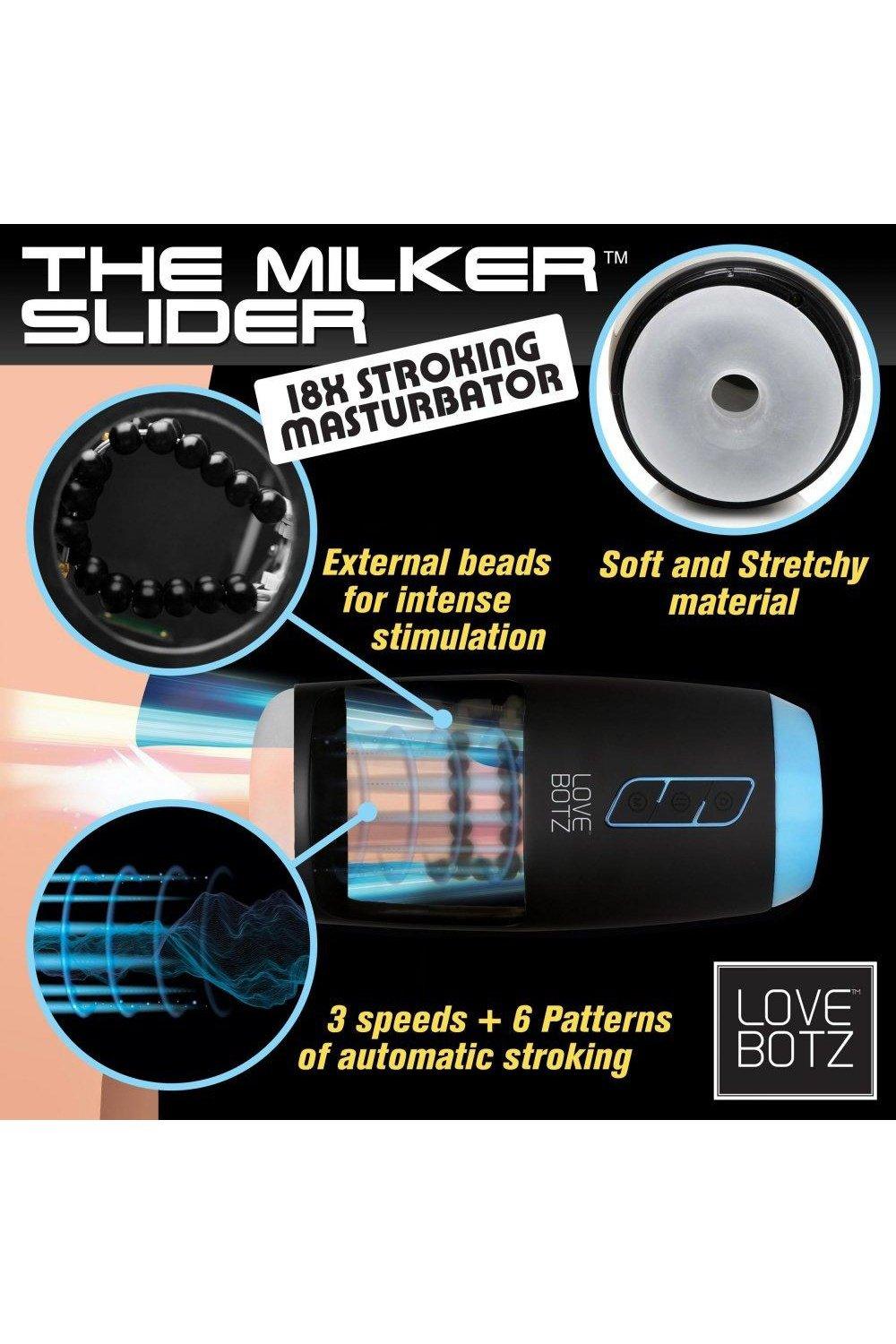 The Milker Slider 18X Stroking Masturbator - Sex On the Go