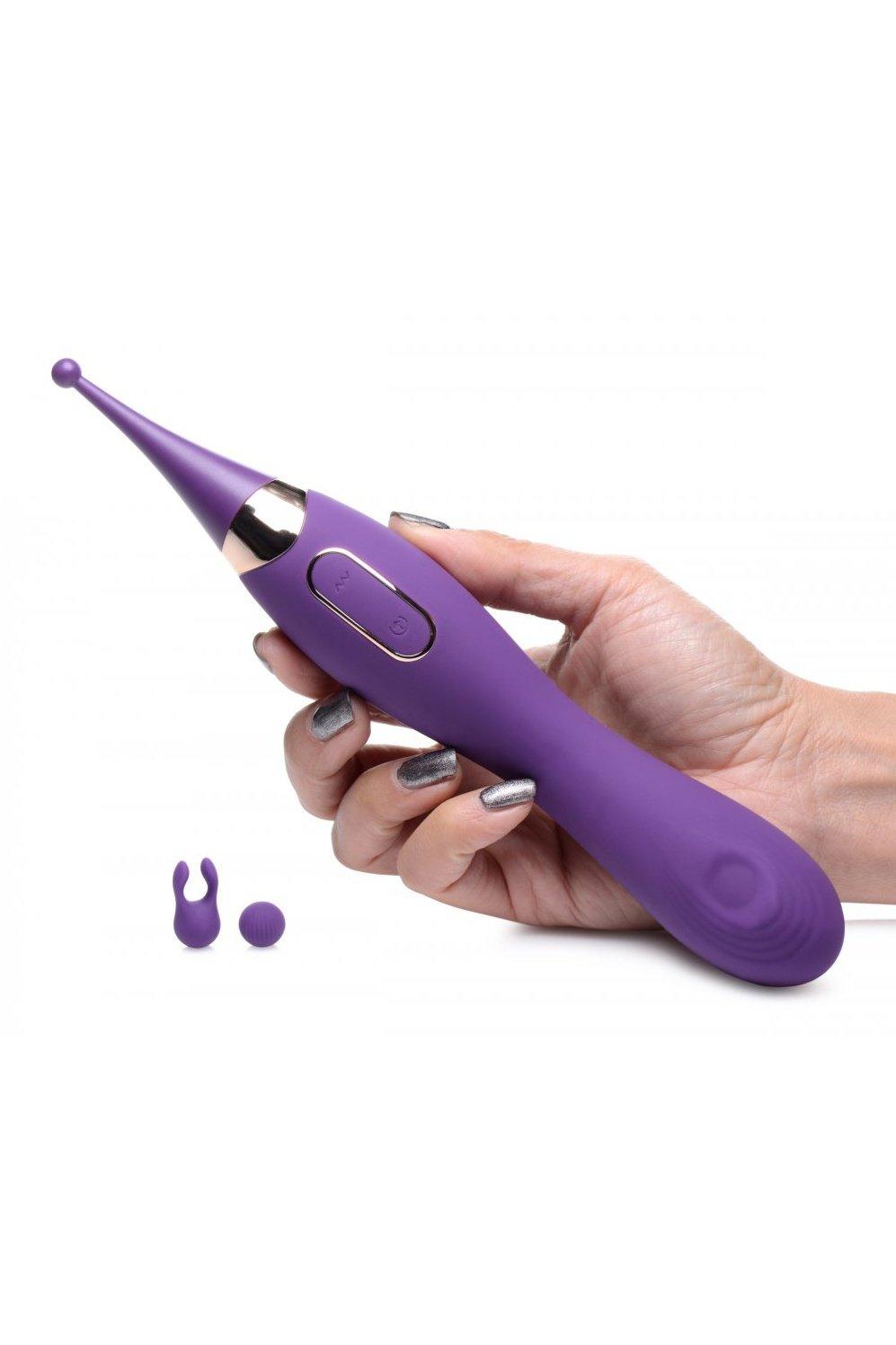 Pulsing G-spot Pinpoint Silicone Vibrator with Attachments - Sex On the Go