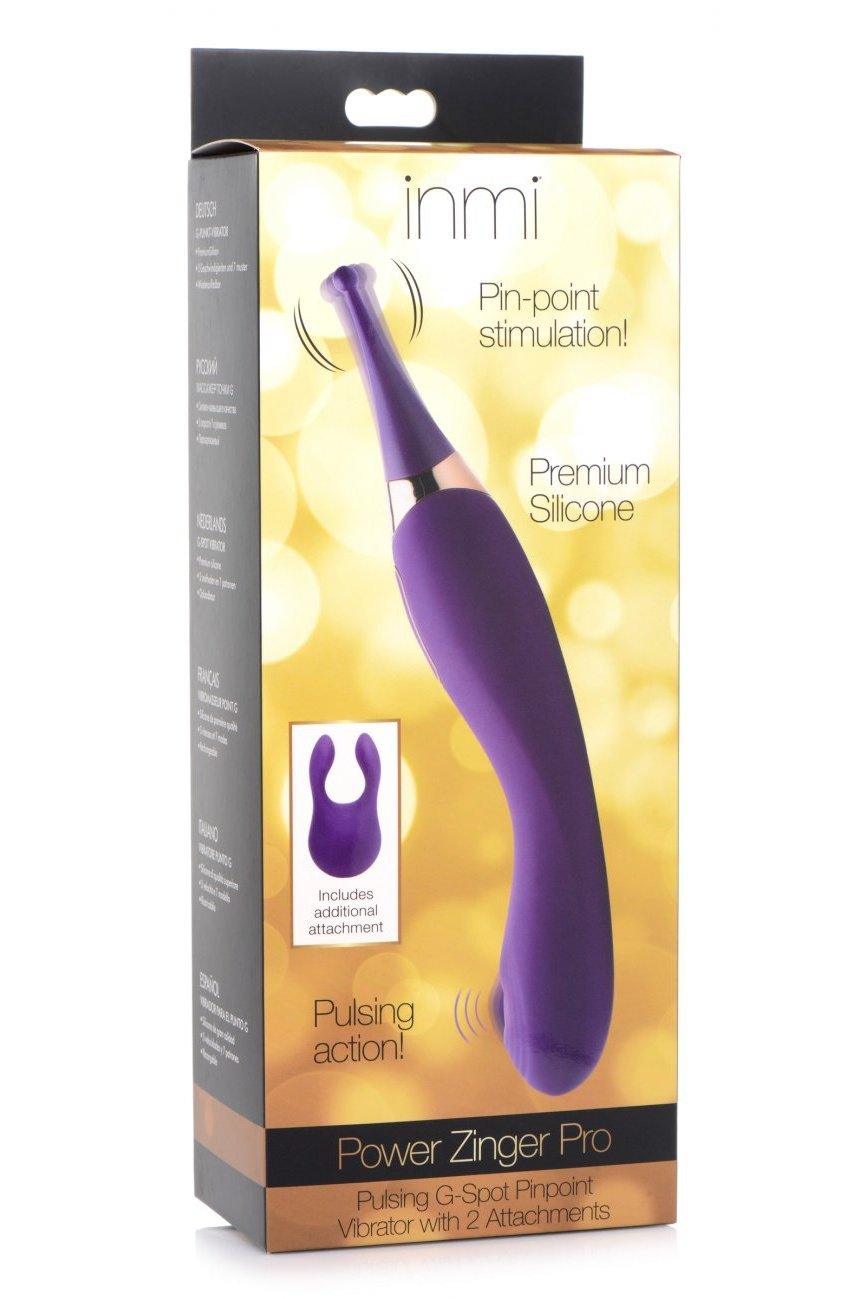 Pulsing G-spot Pinpoint Silicone Vibrator with Attachments - Sex On the Go