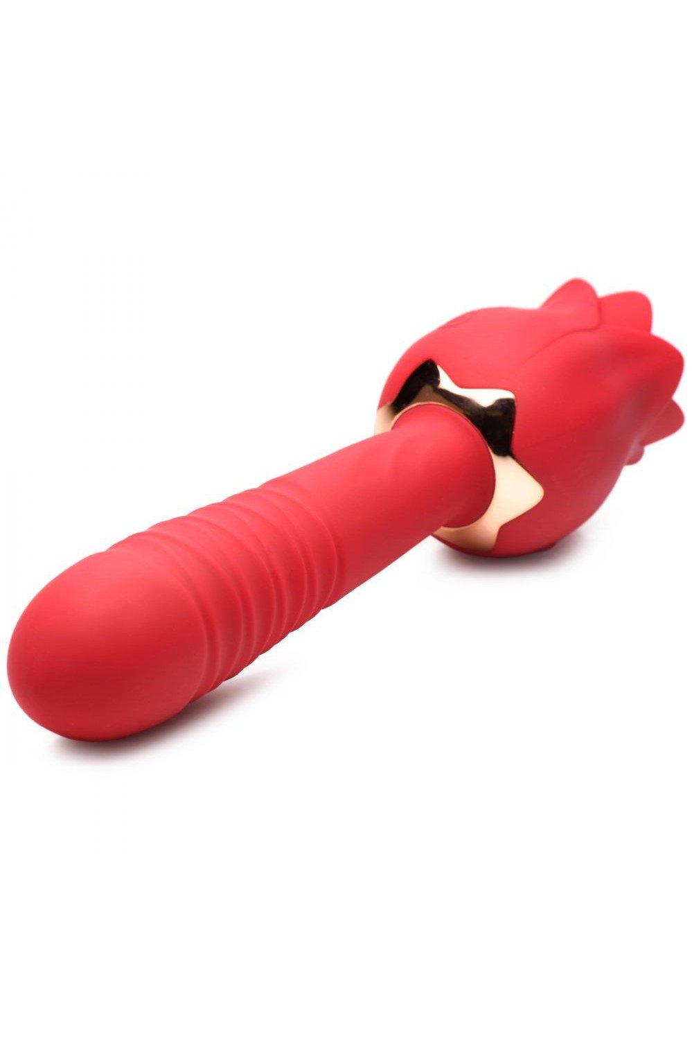 Racy Rose Thrusting and Licking Rose Vibrator - Sex On the Go