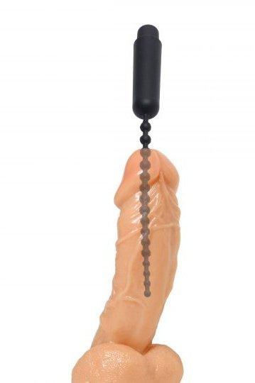 Dark Rod Vibrating Beaded Silicone Sound - Sex On the Go