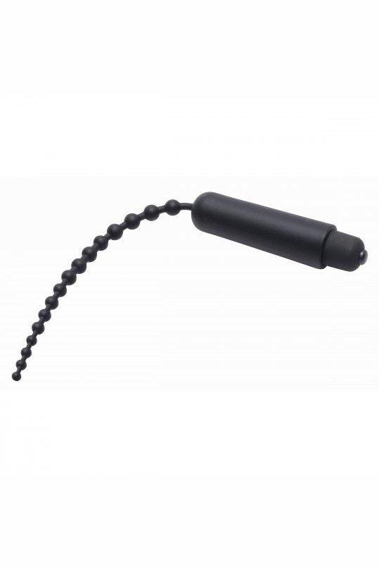 Dark Rod Vibrating Beaded Silicone Sound - Sex On the Go