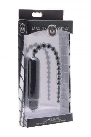 Dark Rod Vibrating Beaded Silicone Sound - Sex On the Go