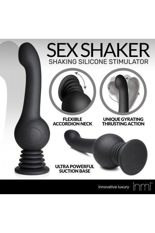 Sex Shaker Silicone Stimulator - Black or Purple - Sex On the Go