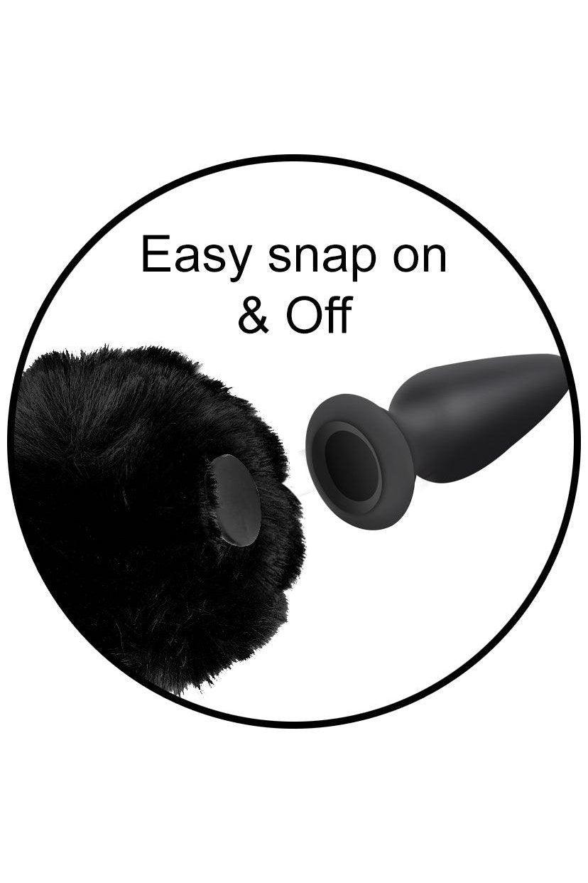 Interchangeable Bunny Tail - Black - Sex On the Go