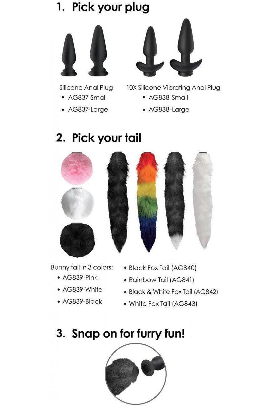 Interchangeable Bunny Tail - Black - Sex On the Go