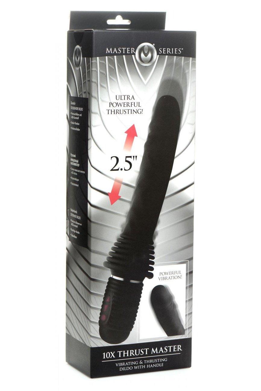 10X Silicone Vibrating and Thrusting Dildo - Sex On the Go